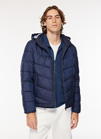 Guess Lacivert Erkek Mont SUPER LIGHT PUFFA JA - RECYCLED LIG