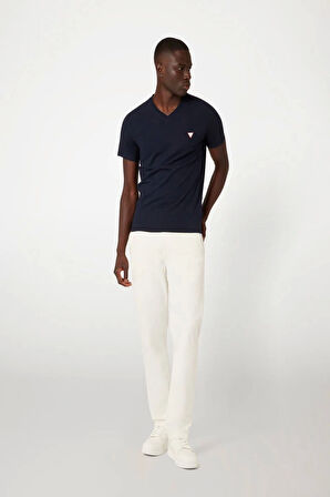 Guees Erkek Lacivert Slim Fit T-Shirt