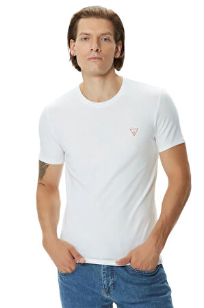 Erkek Guess CN SS CORE T-Shirt - Beyaz | M