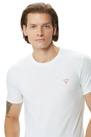 Erkek Guess CN SS CORE T-Shirt - Beyaz | XL