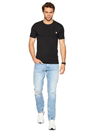 Erkek Guess CN SS CORE T-Shirt - Siyah  | M