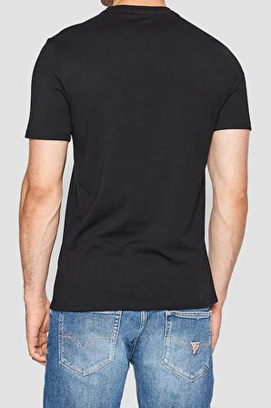 Erkek Küçük Üçgen Logolu T-shirt - Siyah | M