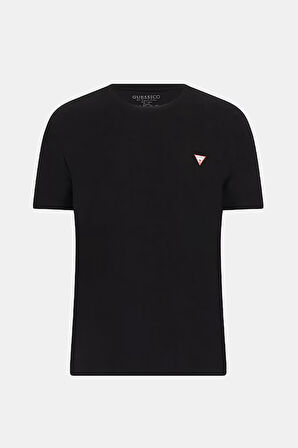Erkek Küçük Üçgen Logolu T-shirt - Siyah | M
