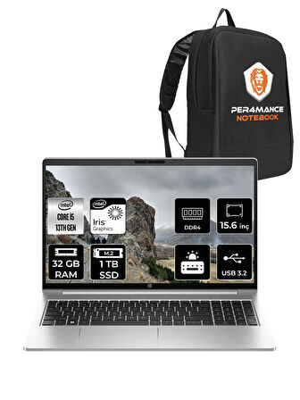HP ProBook 450 G10 İ5 1334U 32GB RAM 1TB SSD 15.6'' FHD IPS FDOS Dizüstü Bilgisayar & PER4 ÇANTA 