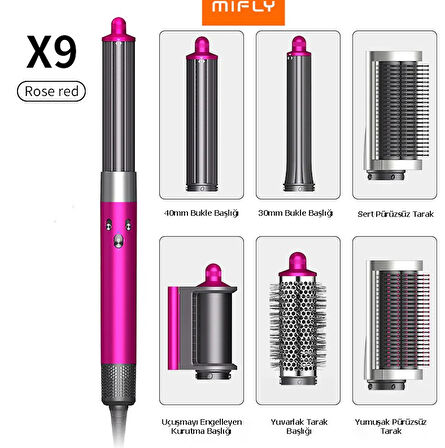 Mifly Multi Fonksiyonlu Pembe Saç Şekillendirici