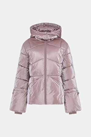 Guess Ayna Kaplama Görünümlü Kadın Pembe Şişme Mont  W3BL25WFR90-F6I0