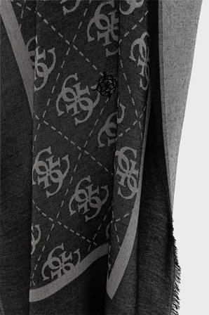 Guess Jacquard Logolu 70 x 180 cm Şal AW5529VIS03 Bayan ŞAL AW5529 VIS03 BLA SİYAH