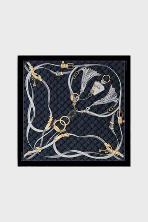 Guess Desenli 90X90 Eşarp AW5535POL03 Kadın EŞARP AW5535 POL03 BLO SİYAH