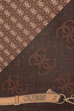 Guess Lindsey Desenli 120 x 120 cm Eşarp AW5536MOD03 Bayan EŞARP AW5536 MOD03 BNL KAHVE