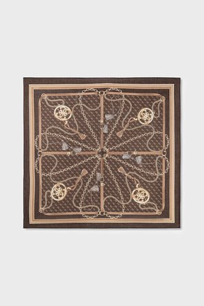 Guess Desenli 120 x 120 cm Eşarp AW5537POL03 Bayan EŞARP AW5537 POL03 BRO KAHVE