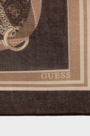 Guess Desenli 120 x 120 cm Eşarp AW5537POL03 Bayan EŞARP AW5537 POL03 BRO KAHVE