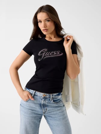 Guess Glitt Kadın Slim Fit T-Shirt