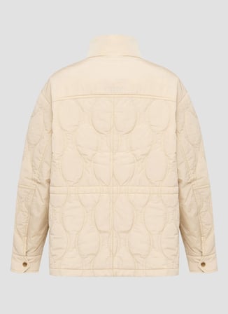 Guess Krem Kadın Kapitone Mont W6YL11W2880-G1M5