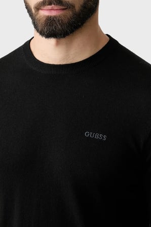 Guess Marcos Logolu Yün Karışımlı Bisiklet Yaka Kazak M6YR07Z0912 Erkek KAZAK M6YR07 Z0912 JBLK SİYAH