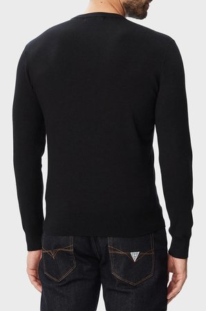 Guess Mason Regular Fit Bisiklet Yaka Logolu Erkek Kazak M6YR12Z0917 KAZAK M6YR12 Z0917 JBLK SİYAH