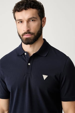 Guess Kısa Kollu Basic Polo Erkek Lacivert Polo T-shirt M6YP60K4388-G7V2