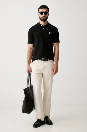 Guess Kısa Kollu Basic Polo Erkek Siyah Polo T-shirt M6YP60K4388-JBLK
