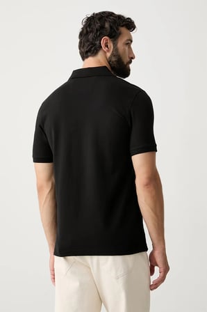 Guess Kısa Kollu Basic Polo Erkek Siyah Polo T-shirt M6YP60K4388-JBLK