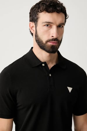 Guess Kısa Kollu Basic Polo Erkek Siyah Polo T-shirt M6YP60K4388-JBLK