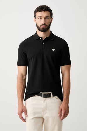 Guess Kısa Kollu Basic Polo Erkek Siyah Polo T-shirt M6YP60K4388-JBLK