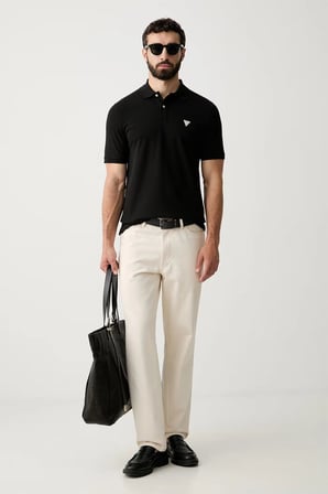 Guess Kısa Kollu Basic Polo Erkek Siyah Polo T-shirt M6YP60K4388-JBLK