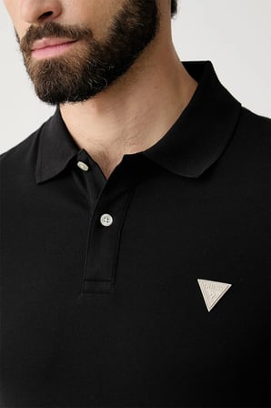 Guess Kısa Kollu Basic Polo Erkek Siyah Polo T-shirt M6YP60K4388-JBLK