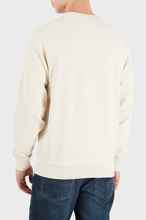 Guess Cn Ls Textured Logolu Pamuklu Bisiklet Yaka Sweat M6YQ24K4245 Erkek SWEAT M6YQ24 K4245 G1CV EKRU