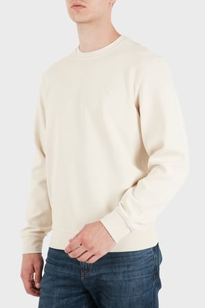 Guess Cn Ls Textured Logolu Pamuklu Bisiklet Yaka Sweat M6YQ24K4245 Erkek SWEAT M6YQ24 K4245 G1CV EKRU