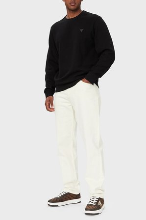 Guess Cn Ls Textured Logolu Regular Fit Bisiklet Yaka Erkek Sweat M6YQ24K4245 SWEAT M6YQ24 K4245 JBLK SİYAH