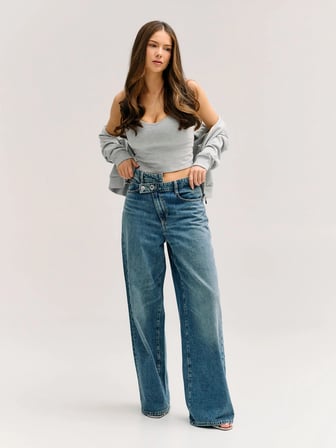 Guess Gina Kadın Palazzo Fit Jean
