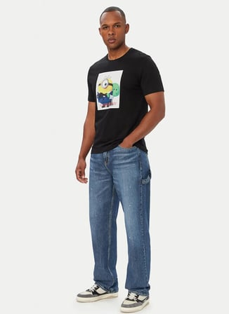 Guess Jeans Siyah Erkek T-Shirt M6YI82K6411-JBLK Guess JeansT-Shirt