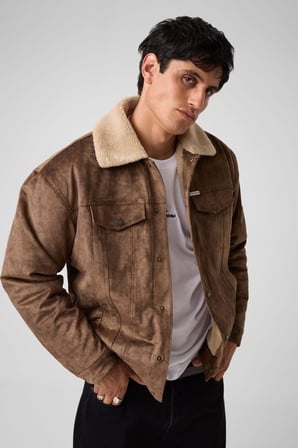 GJ FAUX SHEARLING TRUCKER JACK
