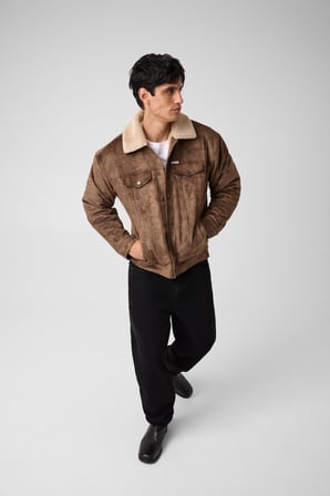 GJ FAUX SHEARLING TRUCKER JACK