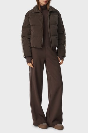 Guess Kapitoneli Logolu Regular Fit Dik Yaka Şişme Mont V5BL11WGYC2 Kadın MONT V5BL11 WGYC2 G1EA KAHVE