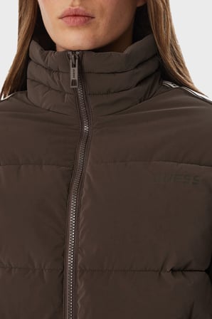 Guess Kapitoneli Logolu Regular Fit Dik Yaka Şişme Mont V5BL11WGYC2 Kadın MONT V5BL11 WGYC2 G1EA KAHVE