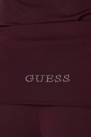 Guess Lotus Slim Fit Yüksek Bel Düz Paça Pantolon V6YB24K4713 Kadın PANTOLON V6YB24 K4713 RGP BORDO
