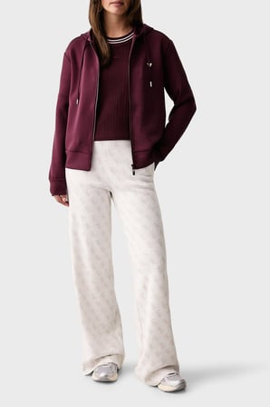 Guess Olympe Scuba Regular Fit Kapüşonlu Fermuarlı Sweat V4YQ06KCAY2 Kadın SWEAT V4YQ06 KCAY2 G596 BORDO