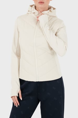 Guess Grazia Kapitoneli Kapüşonlu Slim Fit Mont V6BL12W4503 Kadın MONT V6BL12 W4503 G1E0 KREM