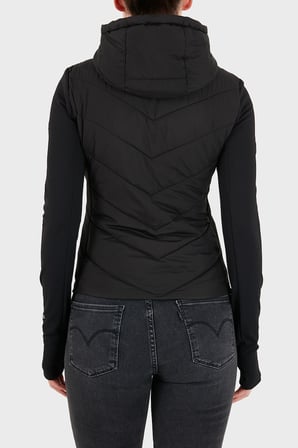 Guess Grazia Kapitoneli Kapüşonlu Slim Fit Mont V6BL12W4503 Kadın MONT V6BL12 W4503 JBLK SİYAH