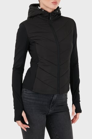 Guess Grazia Kapitoneli Kapüşonlu Slim Fit Mont V6BL12W4503 Kadın MONT V6BL12 W4503 JBLK SİYAH