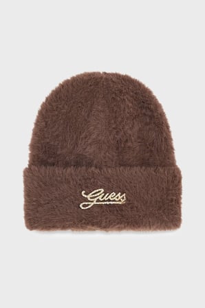 Guess Knitted Logolu Örme Bere AW5633POL01 Kadın BERE AW5633 POL01 BTC KOYU KAHVE