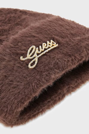 Guess Knitted Logolu Örme Bere AW5633POL01 Kadın BERE AW5633 POL01 BTC KOYU KAHVE