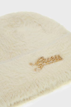 Guess Knitted Logolu Örme Bere AW5633POL01 Kadın BERE AW5633 POL01 OFF EKRU