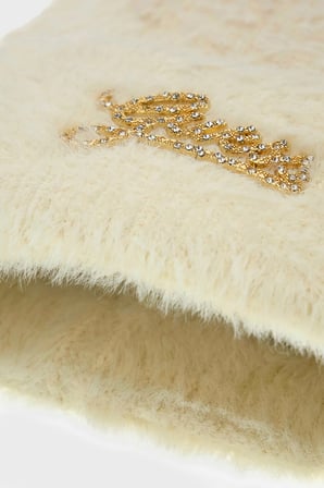Guess Knitted Logolu Örme Bere AW5633POL01 Kadın BERE AW5633 POL01 OFF EKRU