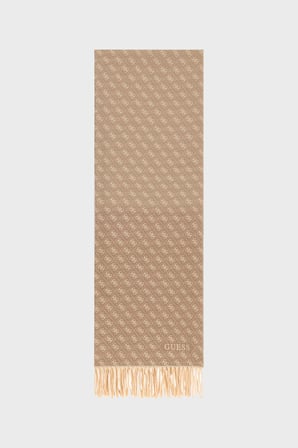 Guess 4G Logolu 60 x 190 cm Şal AW5663VIS03 Kadın ŞAL AW5663 VIS03 TMU BEJ