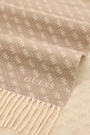 Guess 4G Logolu 60 x 190 cm Şal AW5663VIS03 Kadın ŞAL AW5663 VIS03 TMU BEJ