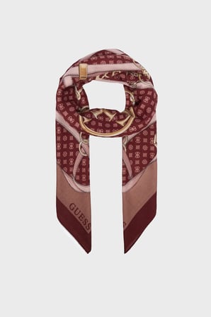 Guess Desenli 120 x 120 cm Eşarp AW5679POL03 Kadın EŞARP AW5679 POL03 BUR BORDO