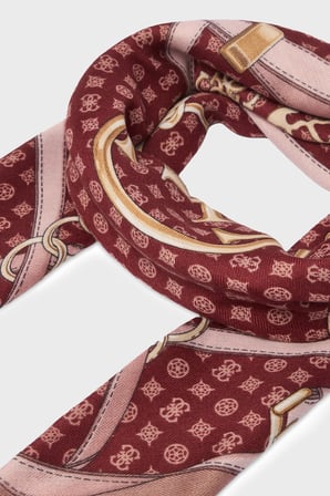 Guess Desenli 120 x 120 cm Eşarp AW5679POL03 Kadın EŞARP AW5679 POL03 BUR BORDO