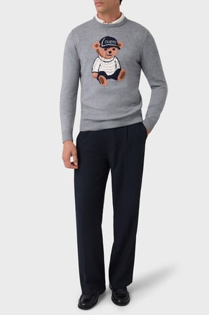 Guess Navin Logolu Regular Fit Bisiklet Yaka Kazak Erkek KAZAK M6BR42 Z1604 H9C8 GRİ