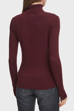 Guess Ls Tn Hallie Triangle Logolu Regular Fit Balıkçı Yaka Kazak W6BR54Z1455 Kadın KAZAK W6BR54 Z1455 G596 BORDO